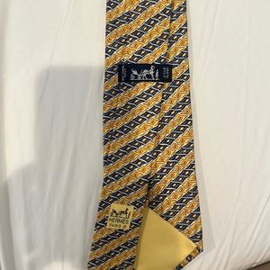 Yellow silk tie